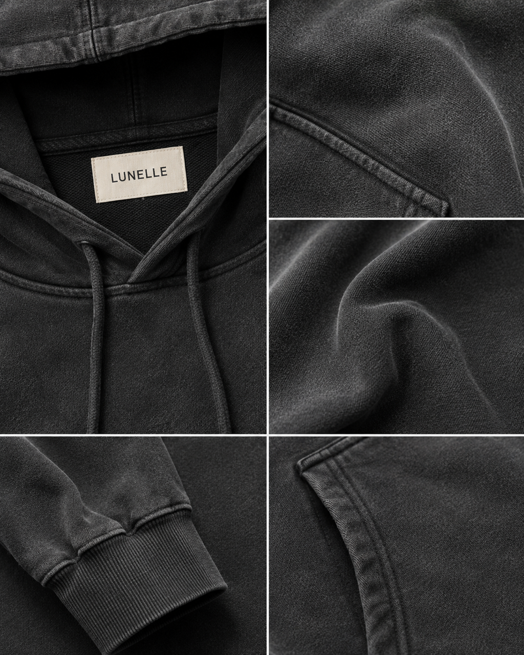LUNELLE Washed Oversized Hoodie
