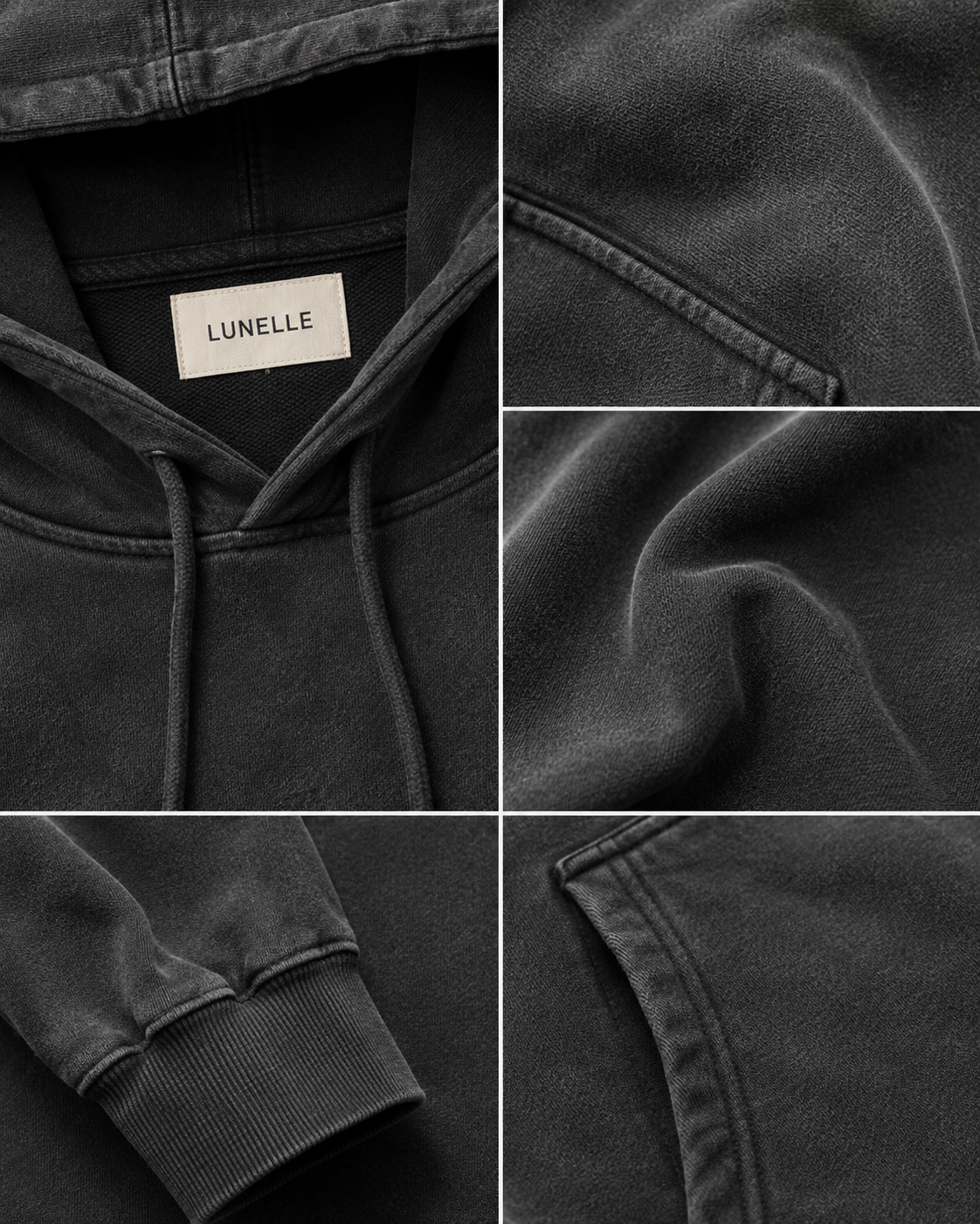 LUNELLE Washed Oversized Hoodie