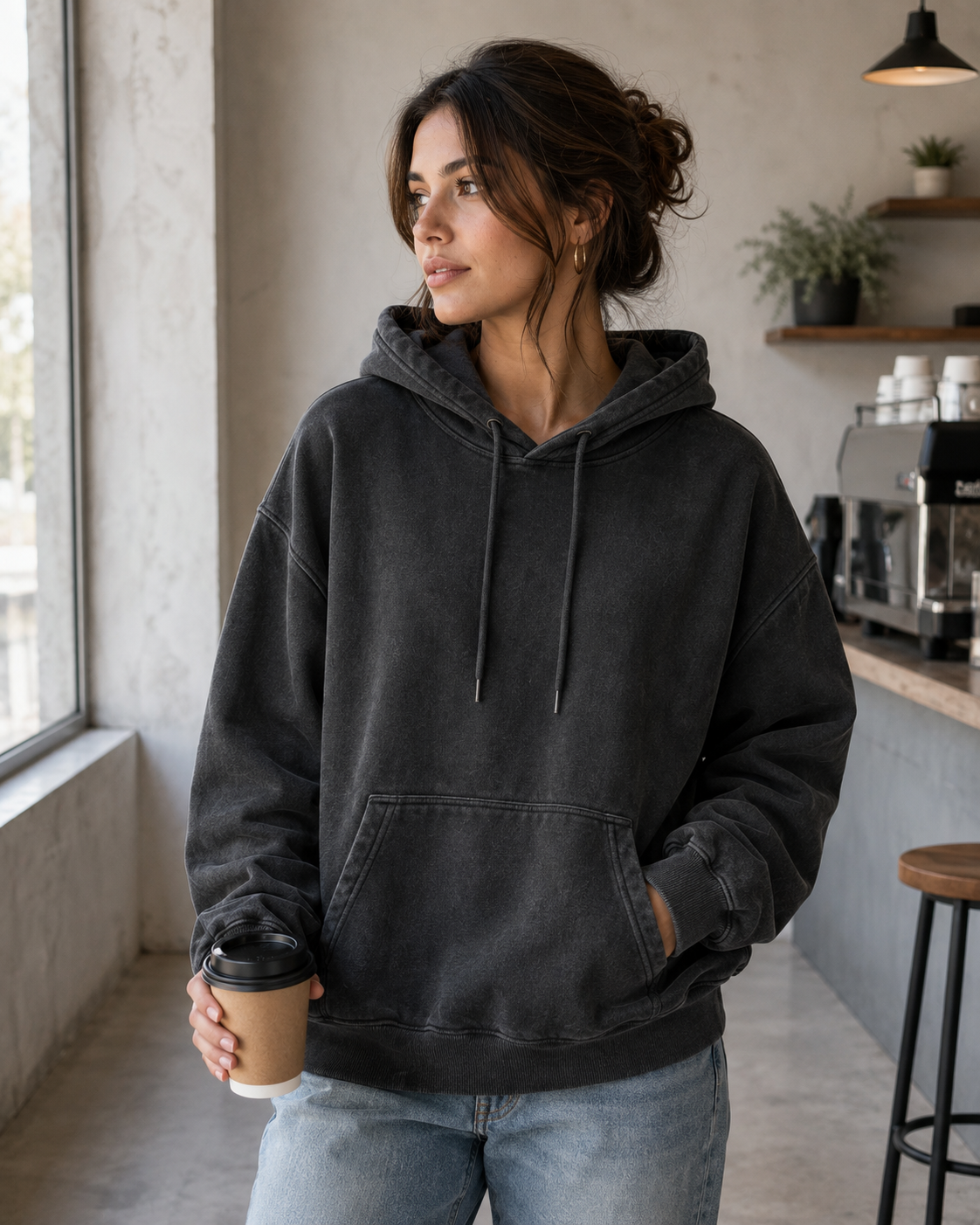 LUNELLE Washed Oversized Hoodie