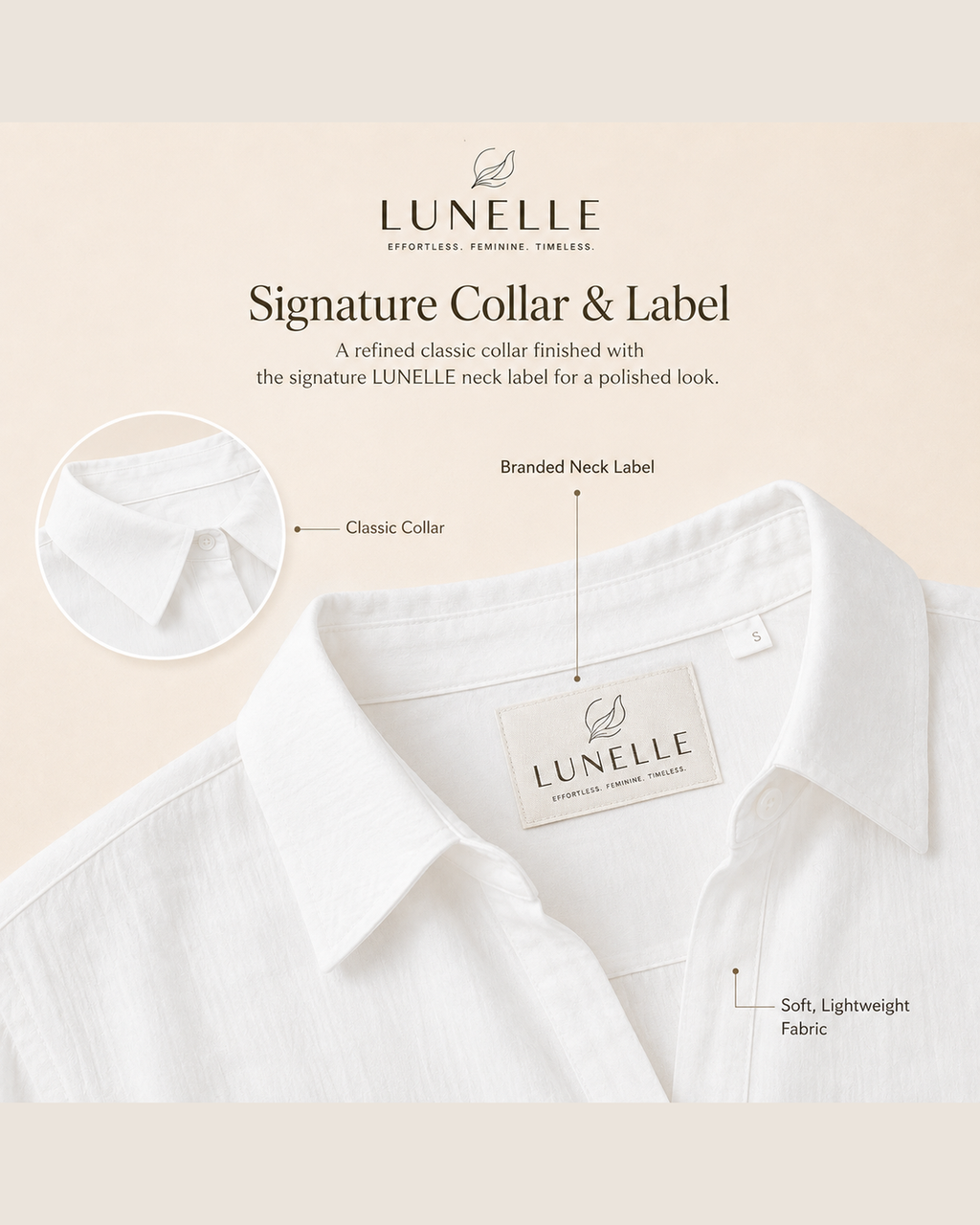 LUNELLE Women's Lightweight Relaxed Button-Up Shirt