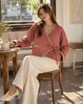 LUNELLE Women's Quilted Wrap Jacket - Dusty Rose